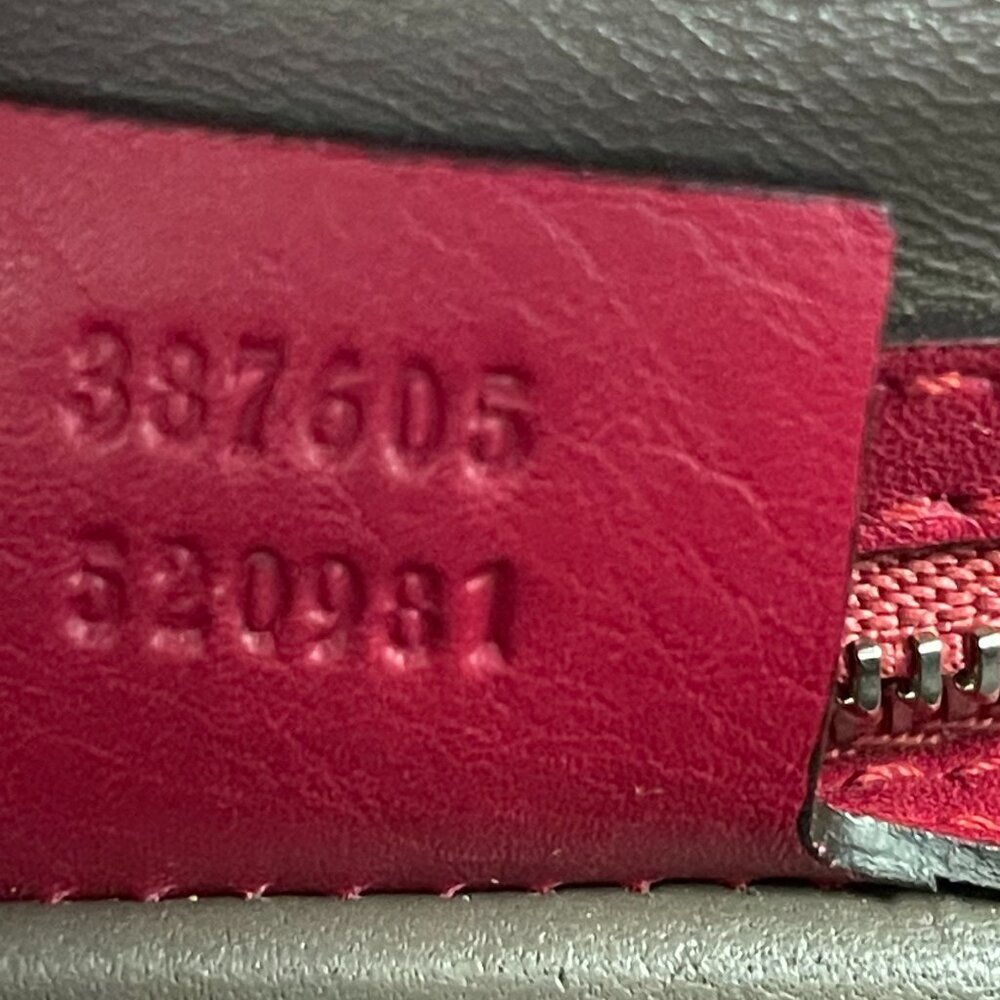Gucci Interlocking G Top Handle Bag in Red Calfskin Leather - Preowned - Picture 8 of 16